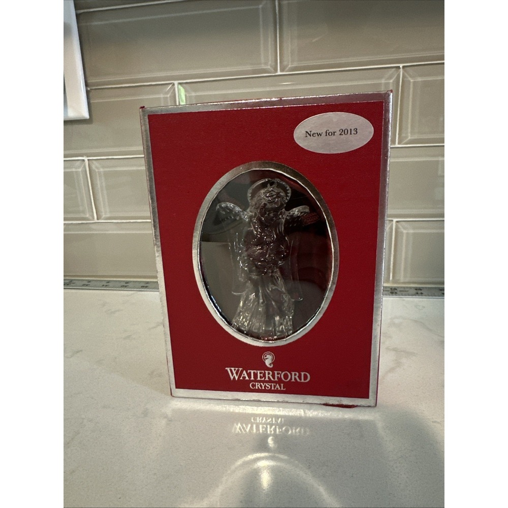 Waterford Crystal 2013 ANNUAL ANGEL & HOLDER Christmas Ornament - NEW / BOX!